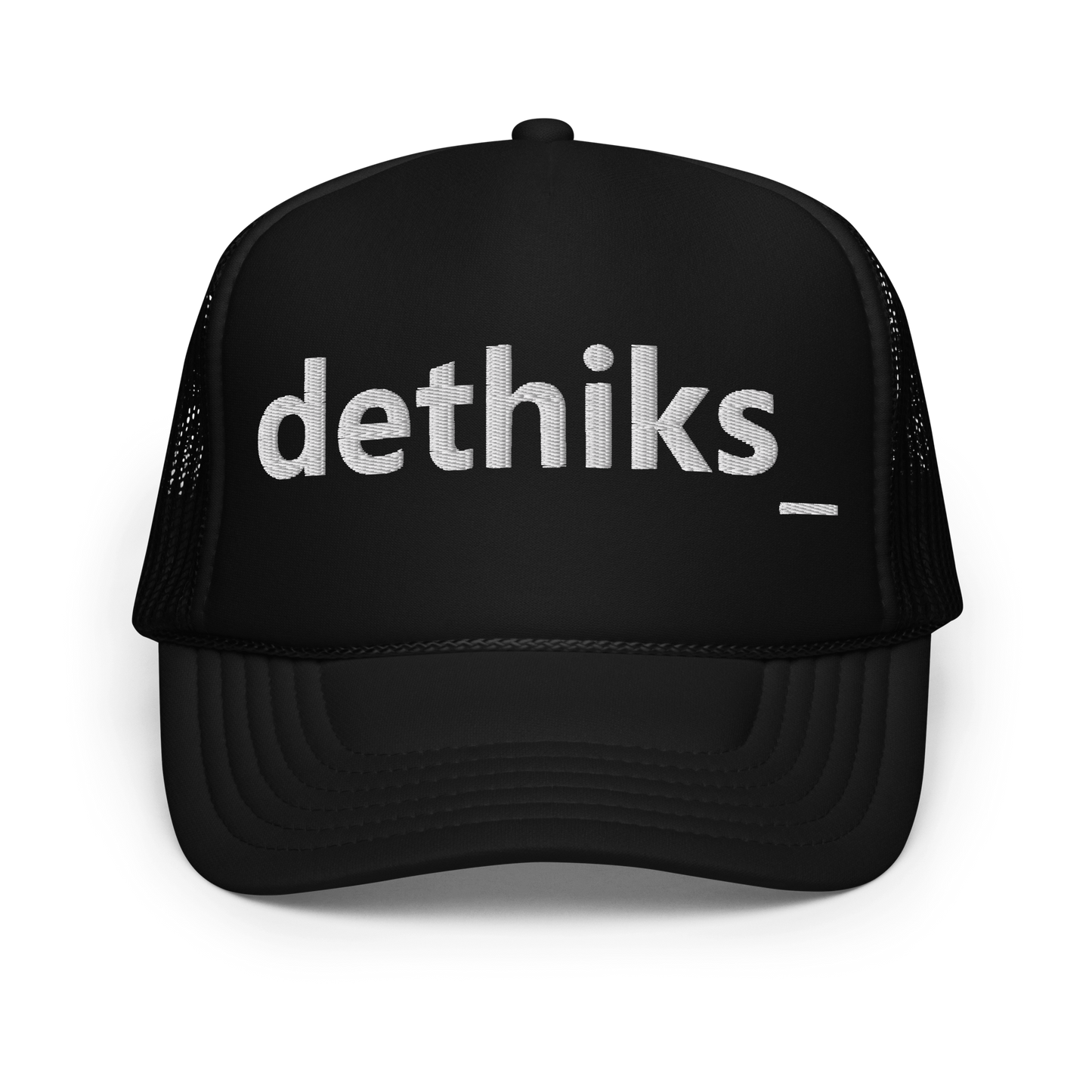 dethiks_ Foam Trucker Hat Black