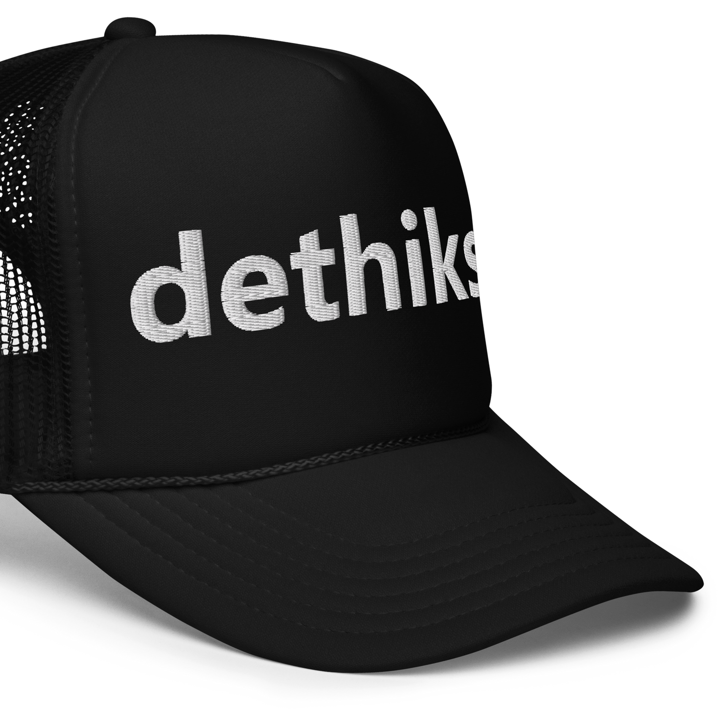 dethiks_ Foam Trucker Hat Black
