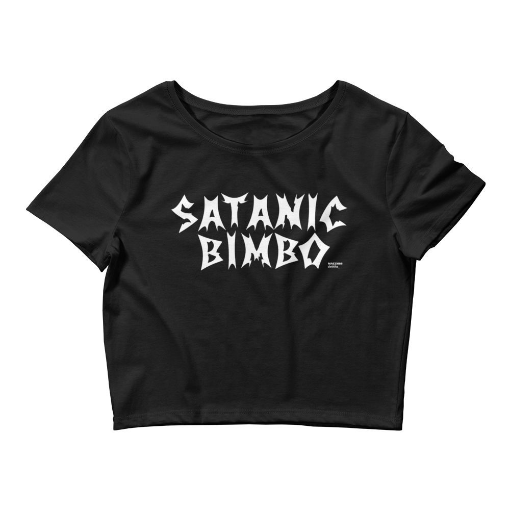 Maezi666 - Satanic Bimbo Women’s Crop Tee