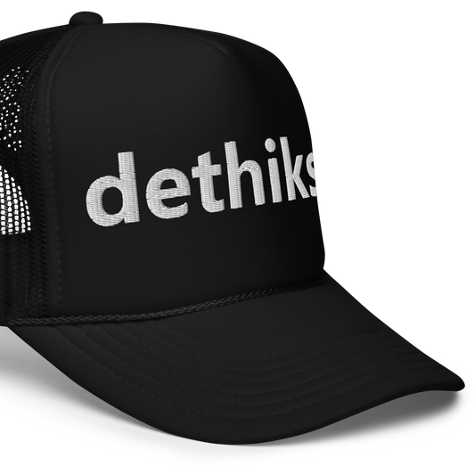 dethiks_ Foam Trucker Hat Black